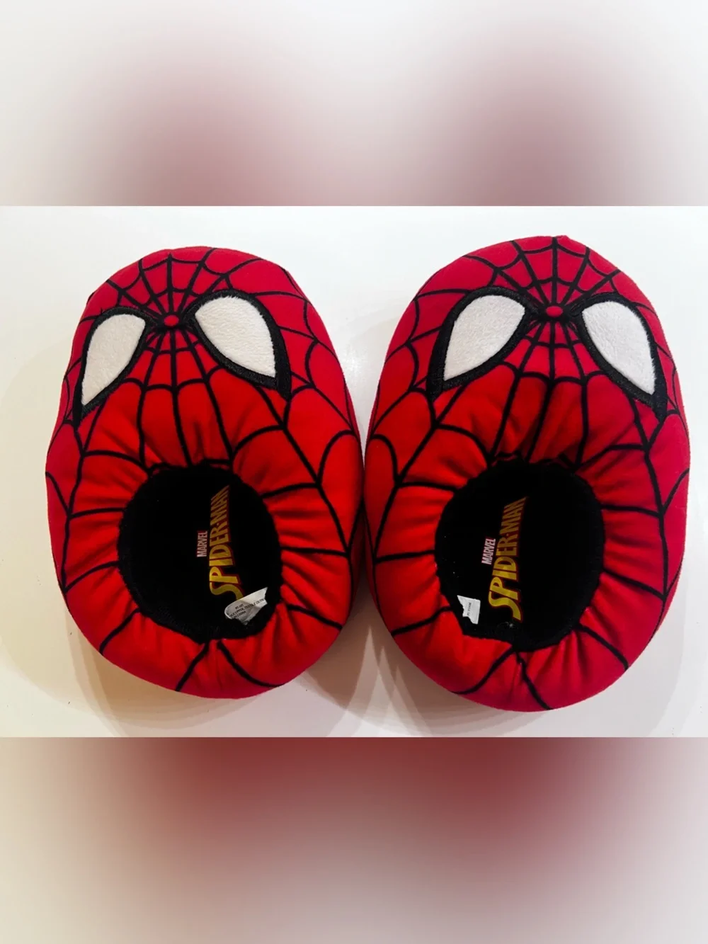 MARVEL SPIDER-MAN SLIPPERS FOR BOYS INDOOR HOUSE SLIPPERS. COZY PLUSH 9T-10T